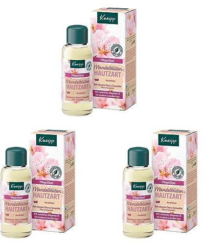 Kneipp Pflegeölbad Mandelblüten Hautzart, 3er Pack (1 x 100 ml)