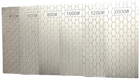 Lot de 6 pierres à aiguiser diamant grain 400/600/800/1000/1200/2000, affûtage diamant avec plaque grossière/fine pour aiguiser divers outils de cuisine d'extérieur