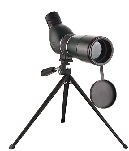 Longue-Vue d'observation 20-60 x 60 avec trépied, Sac de Transport, Adaptateur for Smartphone – BAK4 monoculaire étanche à Angle de 45 ° for l'observation des Oiseaux for Le tir sur Cible, la Chasse,