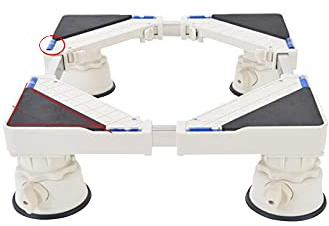 Adjustable Washing Machine Base Washing Machine Stand Base Adjustable Fridge Stand Height Adjustable for Washing Machine And Dryer Anti-Vibration Length 30-45cm Width 38-54cm Ice Ma
