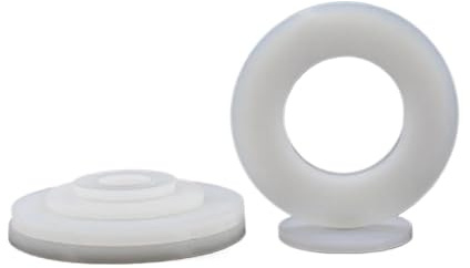 GeRnie Rondelle en Nylon joint plat joint en plastique rondelles dures noir blanc M2 M2.5 M3 M4 M5 M6 M8 M10 M12 M14 M16 M18 M20 M22 M24(White,M6x30x2mm 5pcs)