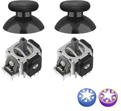 AKNES GuliKit TMR Electromagnetic Joysticks for DualSense PS5 Controller, Sticks Replacement Accessories for Playstation 5 Controller, Thumbstick Caps included