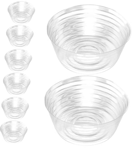 TINEASUR 10 Stück Dicke Durchsichtige Blumentopf Untersetzer aus Langlebigem Kunststoff Große Pflanzschalen Einlage für Innenbereich Wasserabweisend und rutschfest