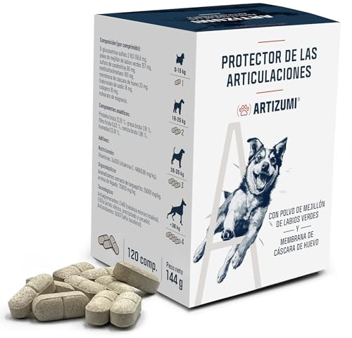 Bestceutics - Comprimés Anti Arthrose Chien Artizumi | Pastilles pour Articulation Chien, Anti Inflammatoire | Glucosamine, Chondroïtine et Moule Verte, MSM | Blisters 120 Comprimés