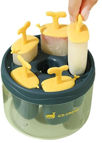 Sghtil Moldes para helado, moldes pequeños para helado, 5 piezas, molde para paletas de hielo BPA con palitos de paletas para niños