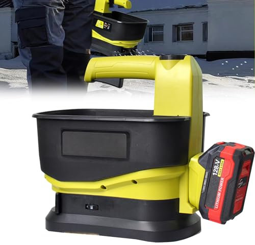 ELIKBH Esparcidor de Semillas inalámbrico, esparcidor de Semillas para césped, esparcidor de Semillas para césped eléctrico, 5,5 L, para Semillas de césped, Alimentos y Fertilizantes