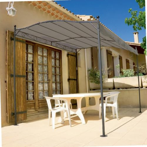 WERKA PRO Toile d'Ombrage pour Pergola Polyester 180 g/m² 3 x 2,5 m Taupe | Usage jardin et terrasse, extérieur, compatible pergolas, protection solaire et intempéries, installation facile