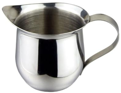 Jarra De Leche Jarra de espuma de leche en forma de campana pequeña de acero inoxidable, jarra de leche jarro for Barista, capuchino, café expreso, 2 uds. Jarra Leche Barista(60ml)