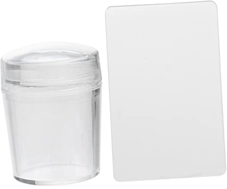 iplusmile Stampino in Gelatina Trasparente Per Unghie 4x3,8x2,8 Cm Timbro in Silicone Per Nail Art Fai Da Te Strumenti Creativi Accessori Nail Art