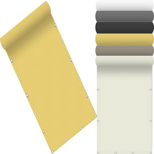 Vela Ombreggiante Rettangolare 185 x 330 cm Rete Ombreggiante da Giardino Antivento Protezione UV Regola Temperatura Antistrappo per Terrazza, Piscina, Color Crema