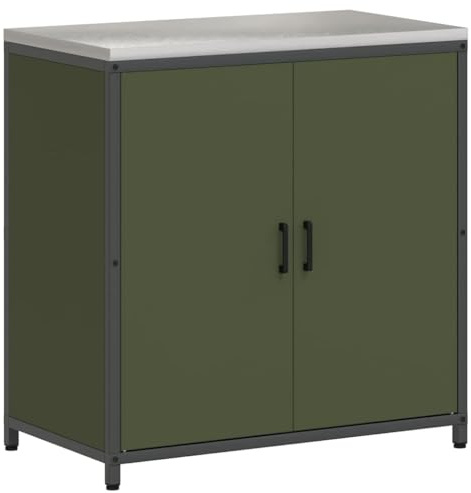 Genérico Almacenamiento de Cocina Verde Oliva 60 x 50 x 92 cm Acero,Mobiliario,Armarios y Almacenamiento,Armarios de Cocina,874985