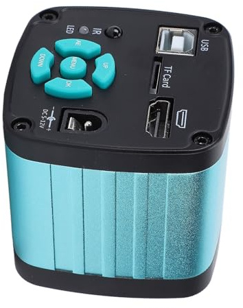 Cryfokt Caméra de Microscope Numérique Industriel 48MP 4K 1080P HDMI USB, Capteur CMOS Haute Résolution avec Zoom Numérique 5X, connectivité Polyvalente pour Microscopes de (Prise UE 100-240V)