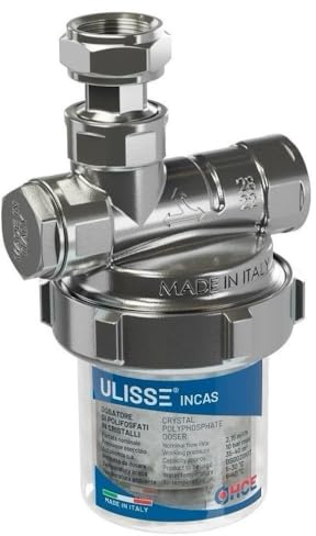 HCE Ulisse Incasso - Dosatore di Polifosfati Sottocaldaia Ultra Compatto 1/2, Filtro Anticalcare Professionale per Protezione Caldaia e Risparmio Energetico