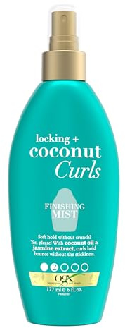 OGX Locking + Coconut Curls Finishing Mist, 6 Fl Oz