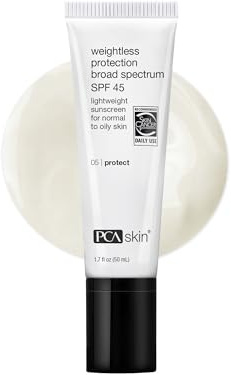 PCA SKIN Weightless Protection SPF 45 Face Sunscreen, Oil-Free, 1.7 oz