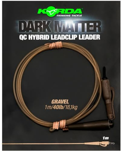 Korda Karpfenmontage für Karpfenbleie 100cm 40lb Dark Matter Leader QC Hybrid Clip