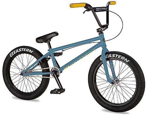 Eastern Bikes Wolfdog BMX Bike, 20-Inch, Full Chromoly Frame (Slate Blue & Yellow)
