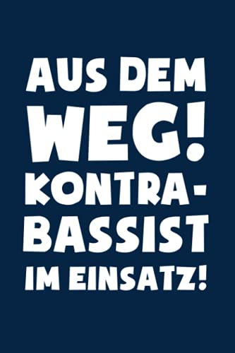 Kontrabass: Kontrabassist im Einsatz!: Notizbuch / Notizheft für Zubehör Deko A5 (6x9in) liniert mit Linien
