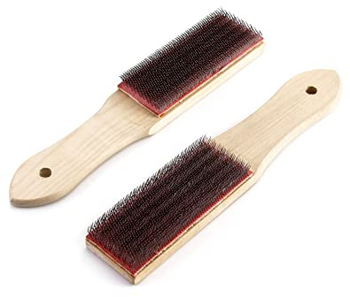 QWORK File Cleaner Carded, 2 Pack, 8 Universal File Card and Brush