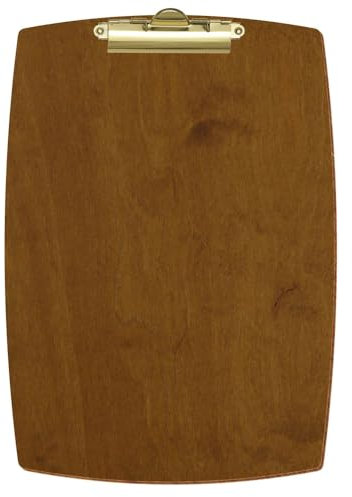 Bütic Holz Klemmbrett konvex Teak für DIN A3 A4 A5 A6 aus 3mm Birkensperrholz und mit widerstandsfähigem Klarlack versiegelt