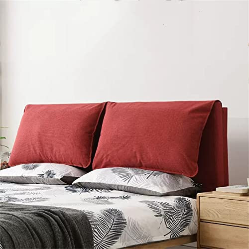 Generic Kopfteilkissen Aus Baumwolle Und Leinen Wandkissen Lesekissen Großes Bettpolster Tagesbettkissen Mit Abnehmbarem Collision Rückenlehnenbezug,B,with headboard 78.7/200cm