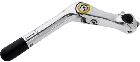 Qianly Fahrrad Lenkervorbau Aus Aluminium für Ø 25.4mm Und 22.2 Gabelschäfte, Silber 25,4 mm