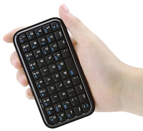 Teclado inalámbrico súper mini recargable inalámbrico Bluetooth Keybaord, silencioso compacto pequeño bolsillo teclado de viaje portátil delgado teclado inalámbrico para computadora iPad portátil PC