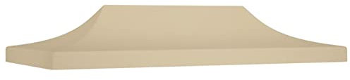 Homgoday Dach für Partyzelt, 6 x 3 m, beige, 270 g/m², Ersatzstoff, Sonnensegel für Terrasse, Außenbereich, Garten