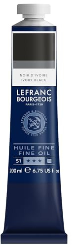 Lefranc Bourgeois 301850 Feine Ölfarbe in hervorragender Qualität,lichtecht mit gleichmäßige Konsistenz, 200ml Tube, ideal für Keilrahmen, Leinwand, Malkarton - Payne's Grau