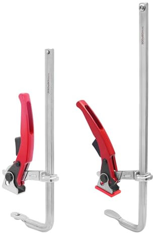 gegeweeret 2 Pack Lever Clamp Ratcheting Table Clamp, Quick Release Screw Clamp, Strong Clamping Force for Woodworking