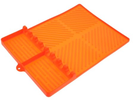 Tapis de Cuisson en Silicone pour Barbecue Extérieur, Orange | Outils Cuisine et Ustensiles, Protège les Plans de Travail, Surface Facile à Nettoyer