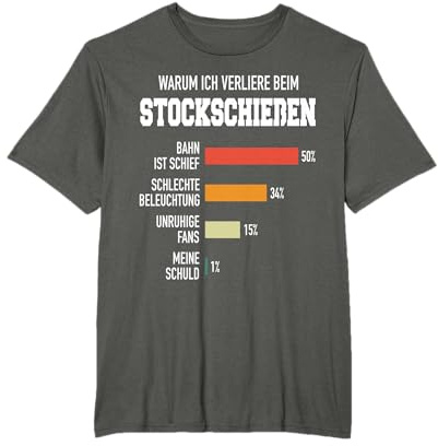 Stockschießen Eisstock Stockschütze Eisstockschießen T-Shirt