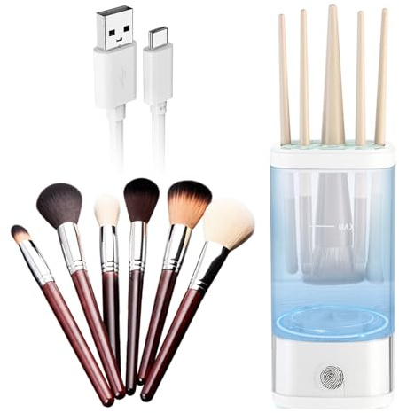 Elektrischer Make-up-Pinsel-Reiniger, automatischer USB-Make-up-Pinsel-Reiniger, freihändiges Make-up-Pinsel-Reiniger-Set, schnelles Waschen in Sekunden, Kosmetikpinsel, Reinigungswerkzeuge zum