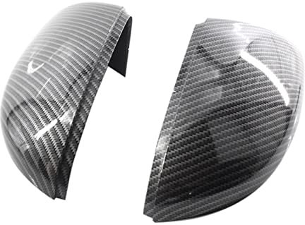 DZSMSRTG Auto Spiegelkappen Seitenspiegelkappen Carbon Look Ersatz-Spiegelkappen Aus Carbon Für VW Für Golf 6 Für Jetta Mk6 Außenspiegel Rückspiegel Abdeckung Trim Cap