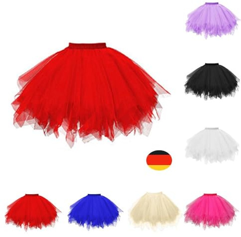 Karneval Kostüm Damen Tüllrock 50er Rockabilly Petticoat Retro Tutu Ballet Cosplay Prom Abendkleider Anlass