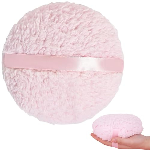 Wbgraceful Houppette de 15,2 cm pour le corps – Applicateur de poudre corporelle – Houppette à poussière surdimensionnée pour femme – Houppette extra large pour le visage