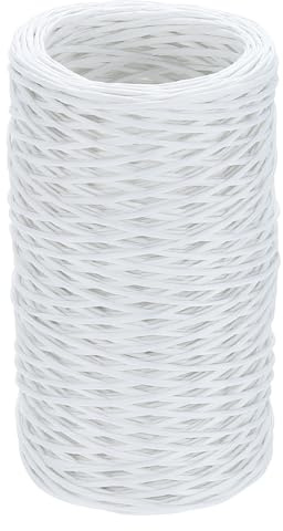 sourcing map 164 Feet Floral Bind Wire Wrap Twine, 1mm Floral Wire Vine Bind Wire Rustic Craft Wire for DIY Projects Flower Bouquet Wreath Gift Wrapping Wedding Decoration, White
