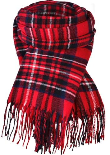 Pleneal Winter Scarf for Women Long Plaid Shawl Wrap Oversized Scarves