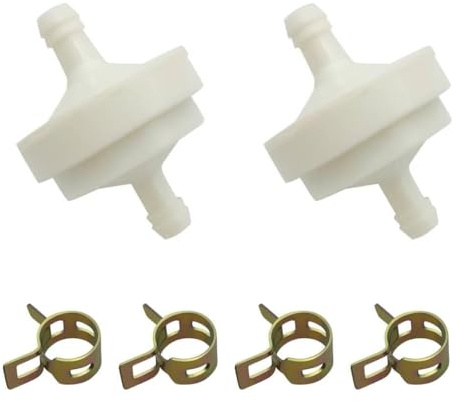 Strongthium 6mm Kit Filtre Essence 1/4 pour Briggs & Stratton 691035 493629 84001895 Toro Craftsman MTD Kawasaki FH430V Tondeuse Mini Moto Quad + Colliers