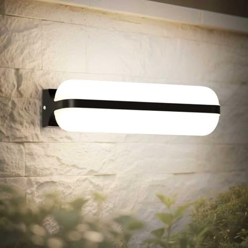 Letlit Led Wall Lights Exterior/Indoor 20W，IP65 Waterproof，2000lm/4000k Neutral White，Up and Down Lighting，Sconce for Bathroom Corridor Stairs Hallway Patio Villa Porch Bedrooms（Black）