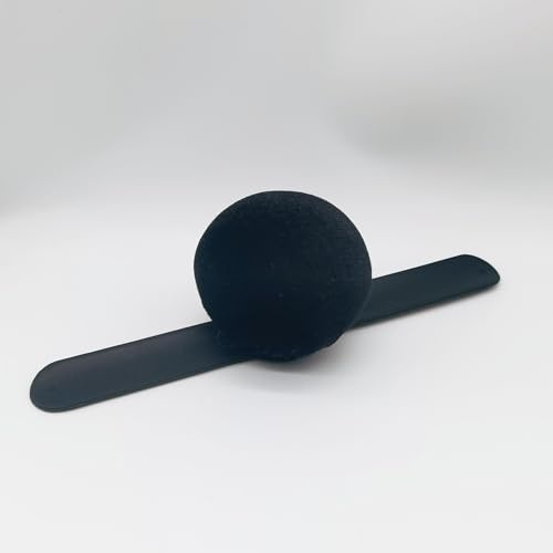 Nadelkissen für das Handgelenk, leichter Goldener Samt, Nadelhalter für Handarbeit, Nähen, Sticken, Quilten, 6 cm Durchmesser, Schwarz