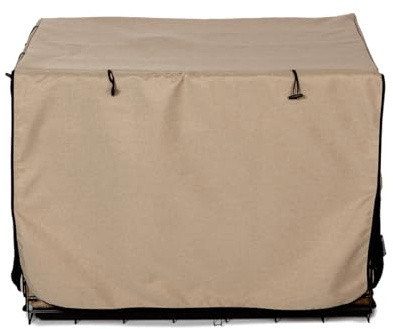 Danish Design Abdeckung für Hundekäfige, verdunkelnd, aufrollbare Türen, Haferflocken, mittelgroß