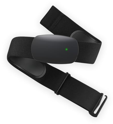 Correa para monitor de frecuencia cardíaca HRM CHILEAF con sensor de frecuencia cardíaca precisa ANT + Bluetooth, impermeable, cómoda, lavable, batería de larga duración, compatible con Wahoo Fitness