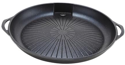 SEWACC Plancha Portátil para Barbacoa Antiadherente de Piedra Medicinal Sartén Ligera y Compacta para Asar al Aire Libre Utensilio Resistente Adecuado para Picnic y Jardín