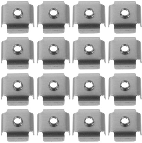 LIGIGWASH 200 Inserts Filetés Métalliques en Tôle D'acier pour Tubes Carrés 25x25 Mm M6, Écrous à Insert Robustes et Solide pour Réparation et Assemblage Industriel, Accessoires