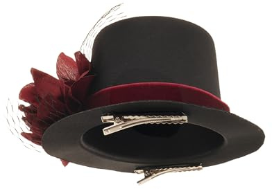 Kisangel Mini chapeaux de fête du thé en satin avec pince clip, accessoires cheveux pour femmes élégantes lors de fêtes quotidiennes