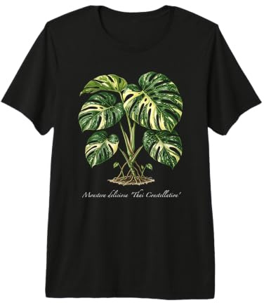 Monstera Thai Constellation Plant Illustration Premium T-Shirt