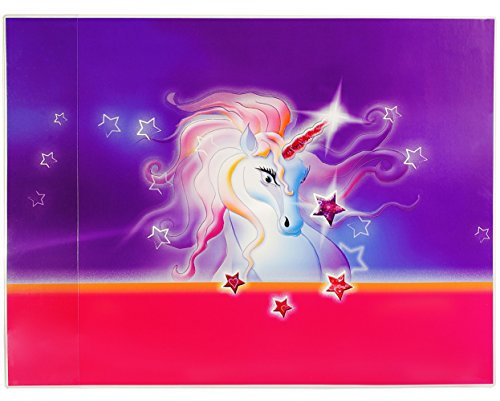 alles-meine.de GmbH Schreibtischunterlage/Unterlage - Einhorn & Sterne - 50 cm * 39 cm - abwaschbar - Tischunterlage/Knetunterlage/Bastelunterlage - abwischbar - Einsch..