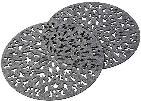 luxdag Platzset aus Filz für Teller, Vasen & Schalen (Farbe wählbar) - Abwischbarer Untersetzer - Tischschoner für Küche, Wohnzimmer & Bar