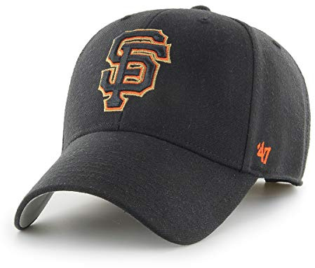 47 San Francisco Giants MLB MVP Gorra de béisbol unisex, ajustable, logotipo negro, negro, Negro, Talla única